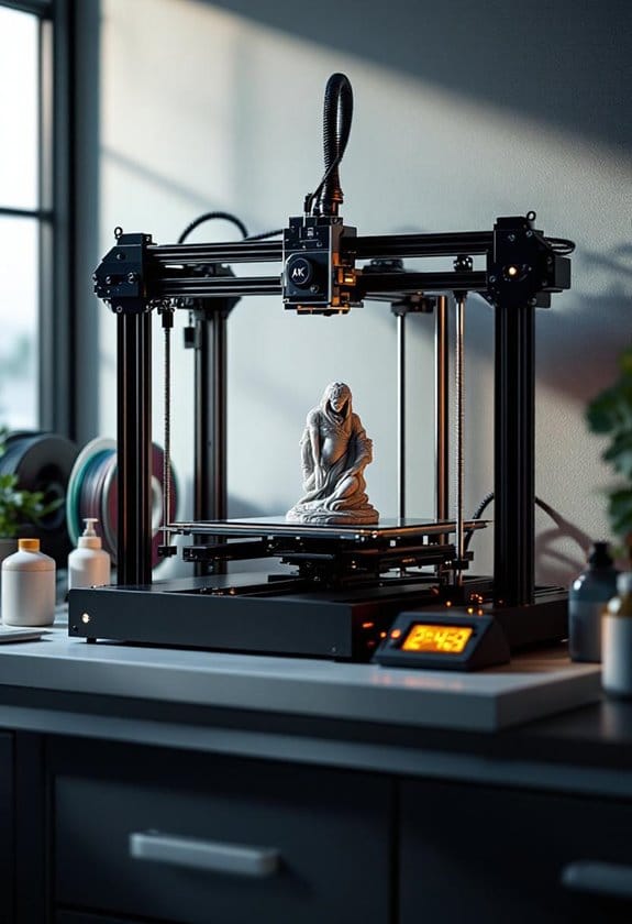 nine multi color 3d printers