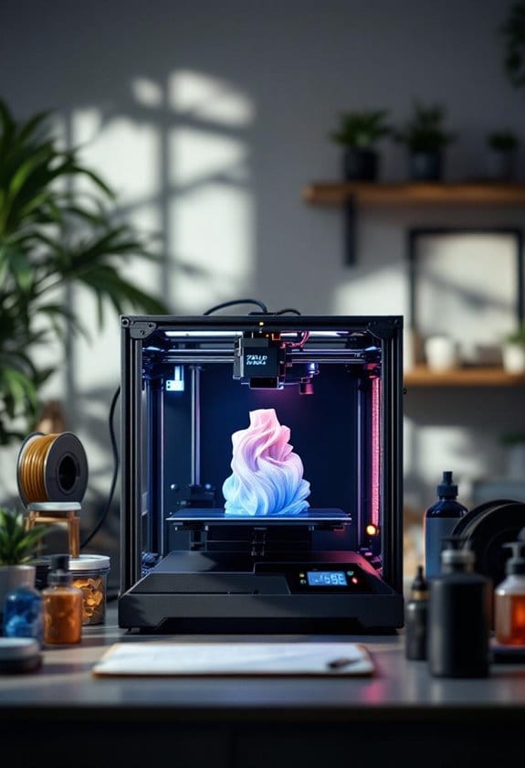 seven large format 3d printers