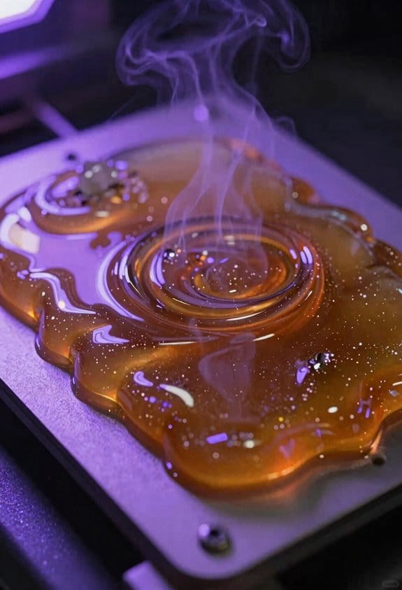 warm resin speeds prints